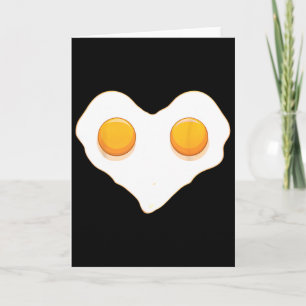Hartvormige eieren liefde gebakken ei Funny Valent Kaart