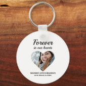Hartvormige foto Forever in ons hart Sleutelhanger (Voorkant)