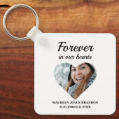 Hartvormige foto Forever in ons hart Sleutelhanger (Voorkant)