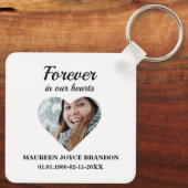 Hartvormige foto Forever in ons hart Sleutelhanger (Achterkant)