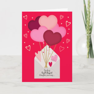 Hartvormige gedachten Valentijnskaart Kaart