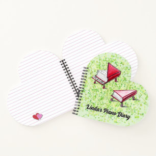 Hartvormige  Hoesjes Piano Book Sketch Notitieboek