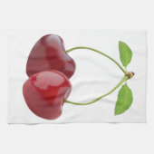 Hartvormige kersen theedoek (Horizontaal)