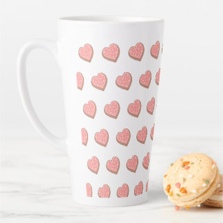 Hartvormige koekjes latte mok