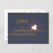 hartvormige maankaart briefkaart (Voorkant / Achterkant)