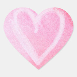 Hartvormige pastel roze Stickers