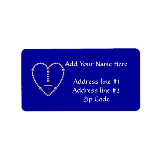 Hartvormige pijnhars Rosary Etiket (Voorkant)