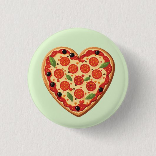Hartvormige Pizza Ronde Button 3,2 Cm (Voorkant)