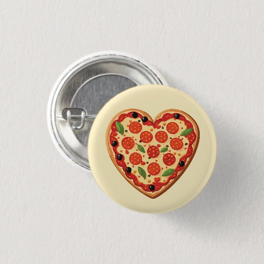 Hartvormige Pizza Ronde Button 3,2 Cm (Voorkant /achterkant)