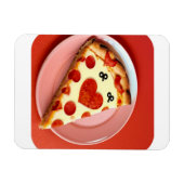 Hartvormige Pizza Slice Koelkast Magnet Magneet (Horizontaal)