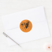 Hartvormige Ribcage Halloween Sticker (Envelop)