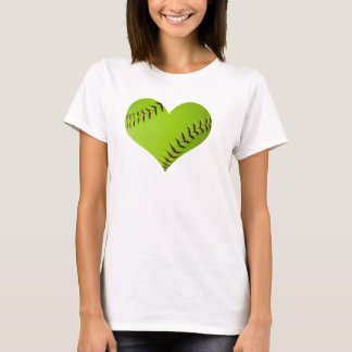 hartvormige softbaltank bovenkant. t-shirt