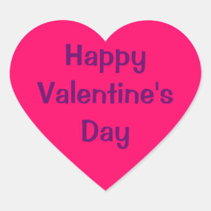 Hartvormige Sticker - Happy Valentijnsdag.