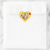 HARTVORMIGE STICKER MET CUPIDE (Tas)