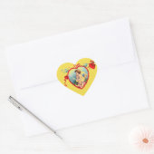 HARTVORMIGE STICKER MET CUPIDE (Envelop)