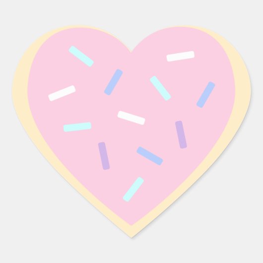 Hartvormige Sugar Cookie Stickers (Voorkant)