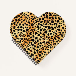 Hartvormige Tiger Print Notitieboek