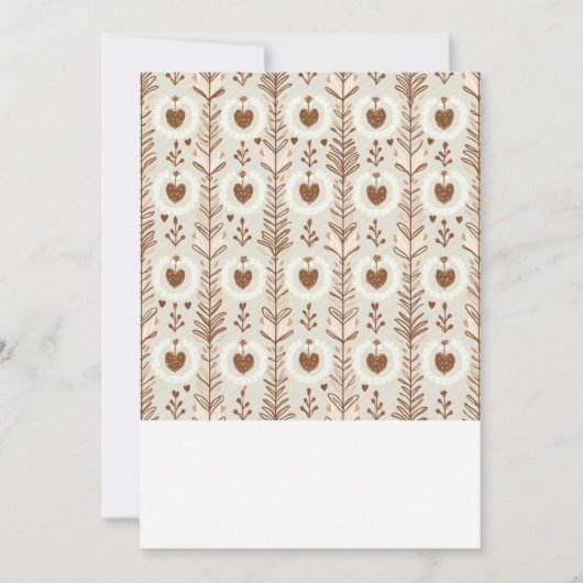 Hartvormige trouwkaart kaart (Voorkant)