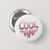 Hartvormige typografie: COOL MAMA Ronde Button 5,7 Cm (Voorkant /achterkant)