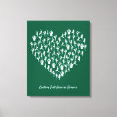 Hartvormige Yoga Pose Mindfulness, Balans & Zen Canvas Afdruk (Voorkant)