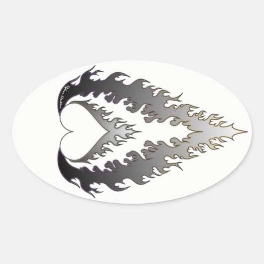 Hartvuur Stickers : Zilver (Voorkant)