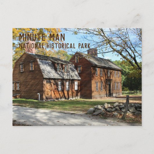 Hartwell Tavern, Minute Man National Hist. Park Briefkaart (Voorkant)