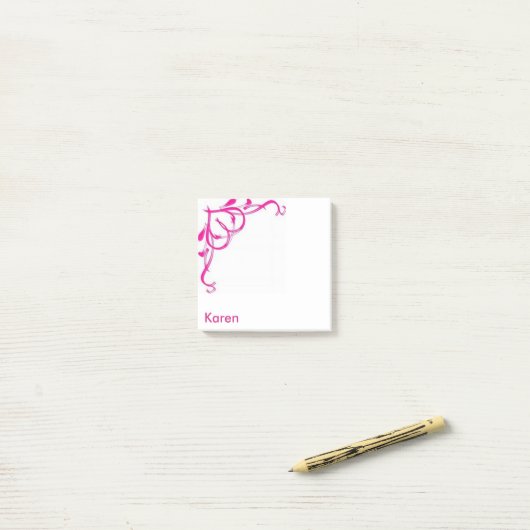 Hartwervel gepersonaliseerd - post-it® notes (Op bureau)