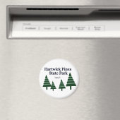 Hartwick Pines State Park Round Magnet (In Situ (Lave-vaisselle))