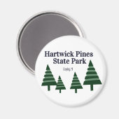 Hartwick Pines State Park Round Magnet Magneet (Voorkant / Achterkant)