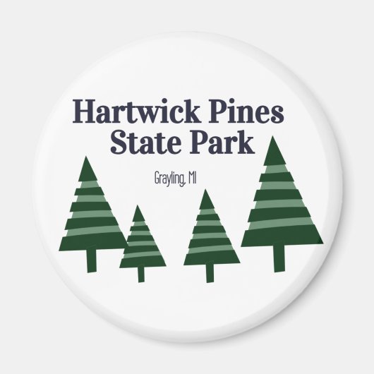 Hartwick Pines State Park Round Magnet Magneet (Voorkant)