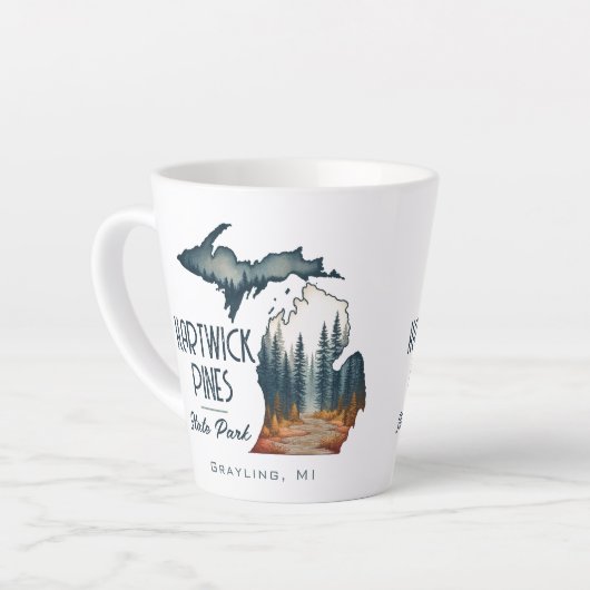 Hartwick Pines State Park Souvenir Gift Latte Mok (Linkerhoek)