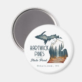 Hartwick Pines State Park Souvenir Gift Magneet (Voorkant / Achterkant)