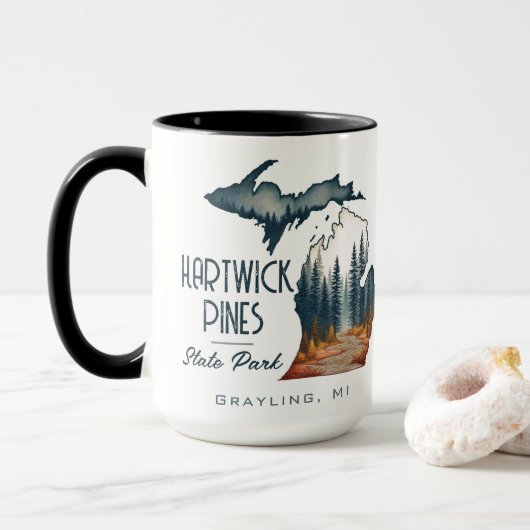 Hartwick Pines State Park Souvenir Gift Mok (Met donut)