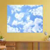Hartwolk Lichte Blauwe Meisje Schattig Modern Beel Canvas Afdruk (Insitu (Woonkamer))