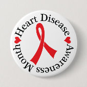 Hartziekte Bewustmaking Koolstof Button (Voorkant)