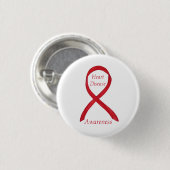 Hartziekte Bewustmaking Red Ribbon Aangepaste pin Ronde Button 3,2 Cm (Voorkant /achterkant)