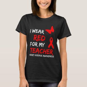 Hartziekte bewustzijn Ik draag rood voor mijn lera T-shirt