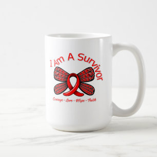 Hartziekte Butterfly Ik ben een overlevende Koffiemok