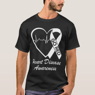 Hartziektebewustzijn We dragen rood in februari ga T-shirt