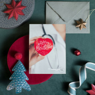 Hartziekten Arts Gezond Nieuwjaar Kerstmis Feestdagenkaart