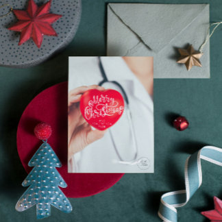 Hartziekten Arts Gezond Nieuwjaar Kerstmis Feestdagenkaart