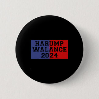 Harump Walance 2024 T-shirt Harris Trump Wheimer V Ronde Button 5,7 Cm