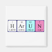 Harun periodieke tabelnaam magnet magneet (Voorkant)