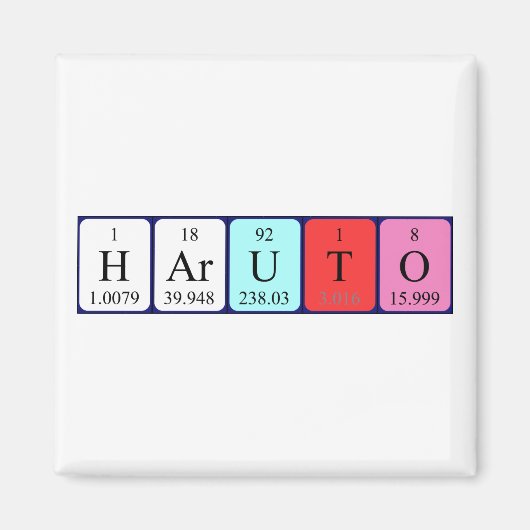 Haruto periodieke table name magnet magneet (Voorkant)