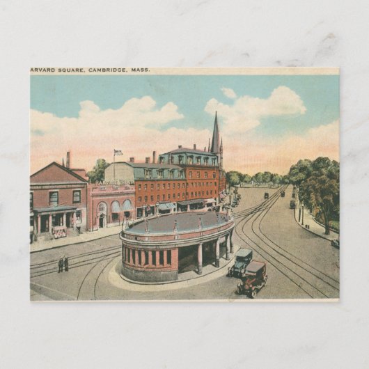 Harvard Square, Briefkaart 1920 (Voorkant)