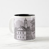 Harvard University uit 'Historisch' Tweekleurige Koffiemok (Voorkant links)