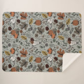 Harvest and Horns Koe Skull Sage Sherpa Deken (Voorkant (horizontaal))