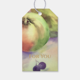 Harvest Apples & Grapes Gift Tag | Orchard Fruit  Cadeaulabel