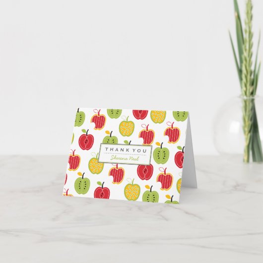 Harvest Apples Motif Merci Note Card (Devant)