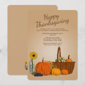 Harvest Basket Thanksgiving Invitation Kaart (Voorkant / Achterkant)